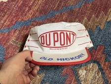 Vintage DuPont Hat Flat Top Pill Box 60s 70s Rare Car Auto Old Hickory Cry Star