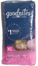 GoodNites Youth Absorbent Underwear Fits Size 14 to 20 X-Large 95-140 lbs PT8 
