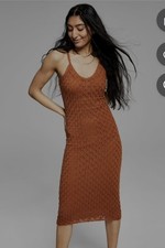Plus Size AND NOW THIS Brown Crochet Dress Size 1X