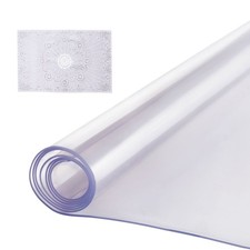 Plastic Table Cover, 40 x 80 Inch 2.0 mm Thick Clear Table Protector, Rectangle
