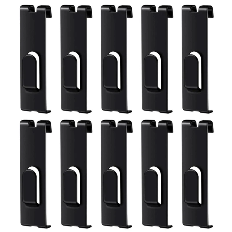 Pack of 10 Metal Grid Wall Hooks Space Saving Notch Hook for Panel Pegboard