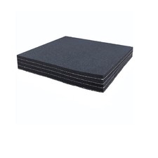 Rubber Adhesive Pads, 4 Pcs Closed Cell Foam Sheet 6 in X6 X 1/8 in, Black