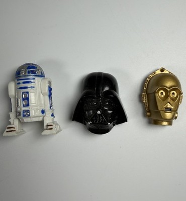 3 x Star Wars Pencil Toppers ~ C-3PO, Darth Vader und R2-D2 2005 