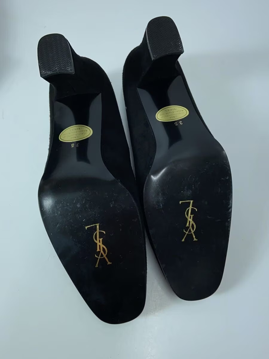 Yves Saint Laurent Pumps 35 Blk Suede Jla09 thumbnail 4