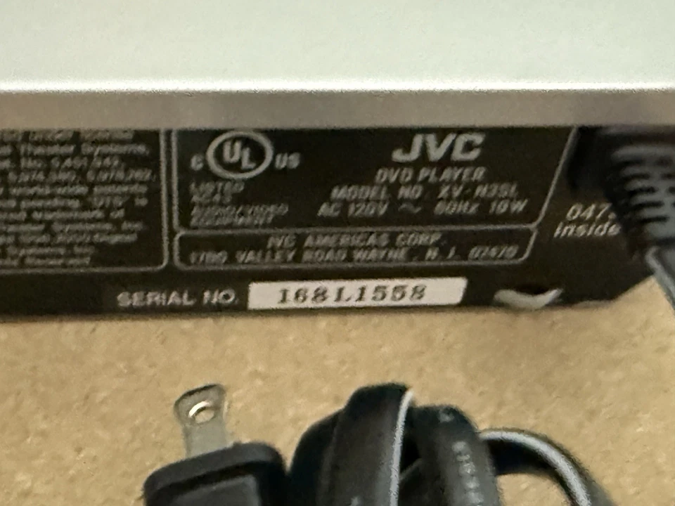 Reproductor de DVD JVC XV-N3SL con Control Remoto Excelente Estado Probado y Funcionando Foto 3 de 4