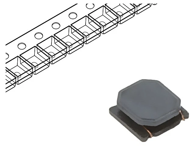 5X PA4334.223NLT Drossel: Spule SMD 22000nH lBetrieb: 420mA 0,839Ω ±20% PULSE - Bild 1 von 1