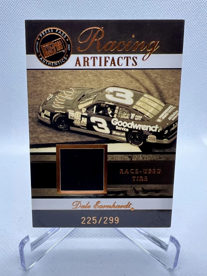 2007 Press Pass Legends Dale Earnhardt Sr. Racing Artifacts Tire Relic /299 - Image 3 of 4