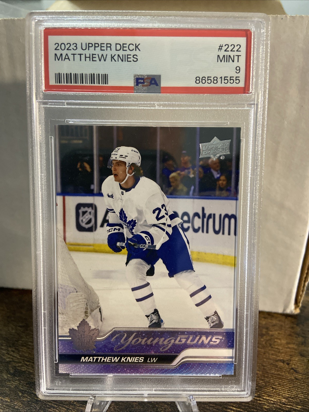 2023-24 Upper Deck Series 1 - Matthew Knies (RC) Young Guns #222 - PSA 9
