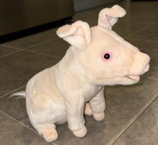 Hansa Pink PIGLET Pig Baby 9" Plush Bendable Front Legs Stuffed Animal