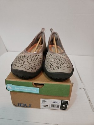 JBU by Jambu Size 8  Womens EMMA Comfort Cut Out Slip On Shoes Taupe New w/ Box