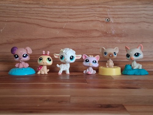 Littlest Pet Shop LPS - Paire Happiest Pet #807 Renard Roux & #808 Basset Hound - VHTF