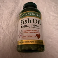 Nature's Bounty Fish Oil Softgels - 200 Count Exp 05/2027
