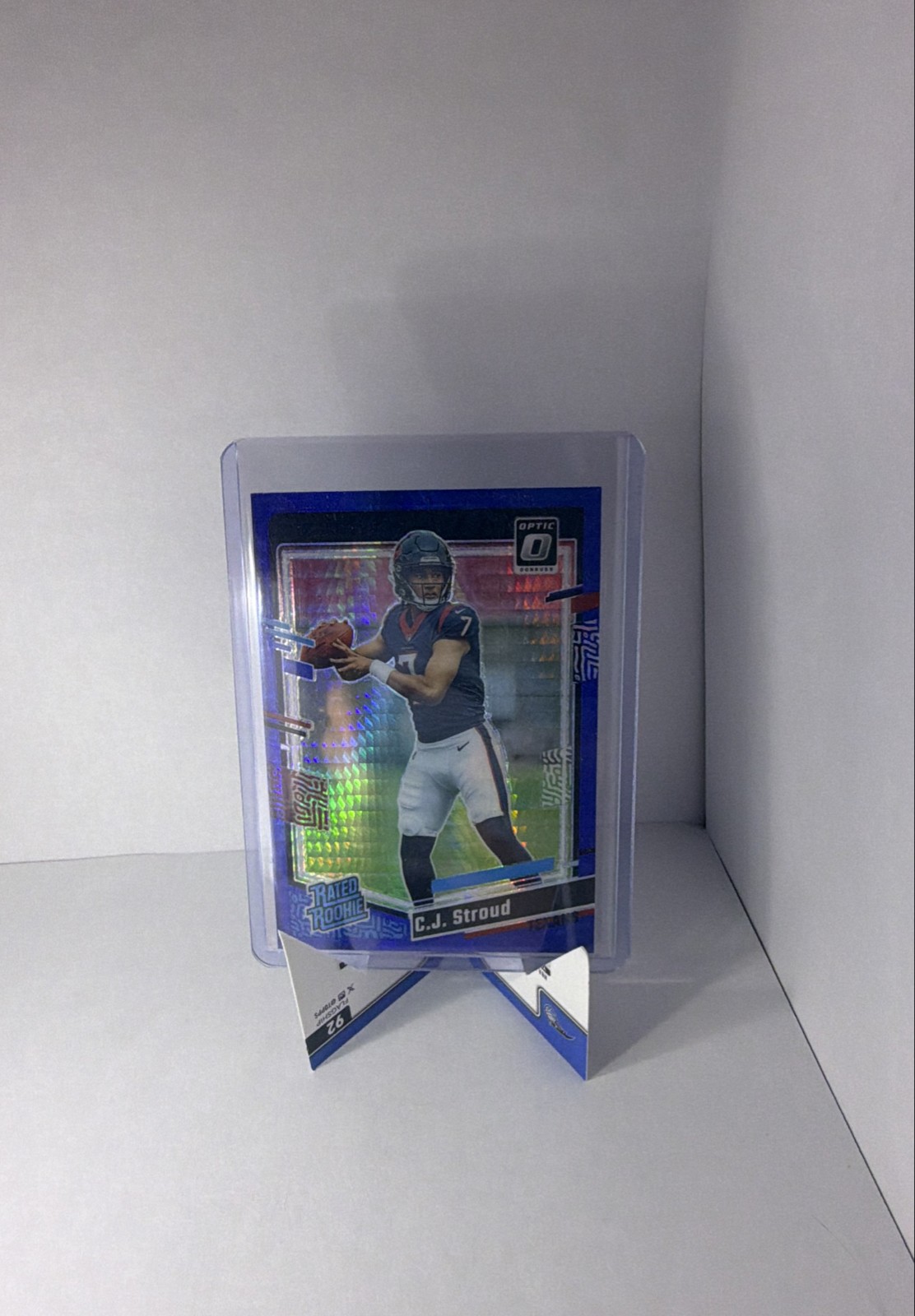 2023 Panini Donruss Optic - Rated Rookie C.J. Stroud #244 Blue Hyper Prizm (RC)