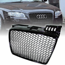 Sport Kühlergrill in Schwarz glänzend für Audi A4 B7 2004-2009 glanz Klavierlack