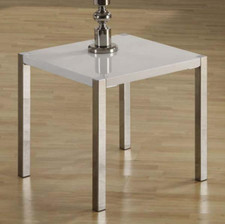 Novello Modern White High Gloss Lamp Side End Table