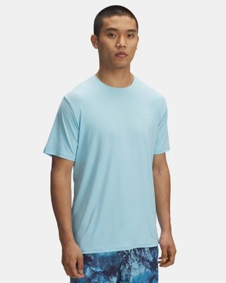 NWT Under Armour Rush Vanish Enery Printed Blue Short-Sleeve T-Shirt Large