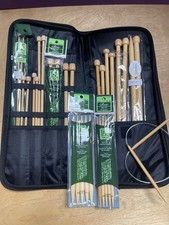 Lot of 10 pairs Knitting Needles  2 sets double pointed  Case Clover Takumi