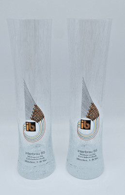 2x RASTAL Island 0,3l Biergläser Interbrau 1985 München Design Hot Sammler