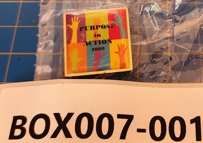 BOX007-001 Purpose in Action 2009 collectable metal lapel hat pin NEW