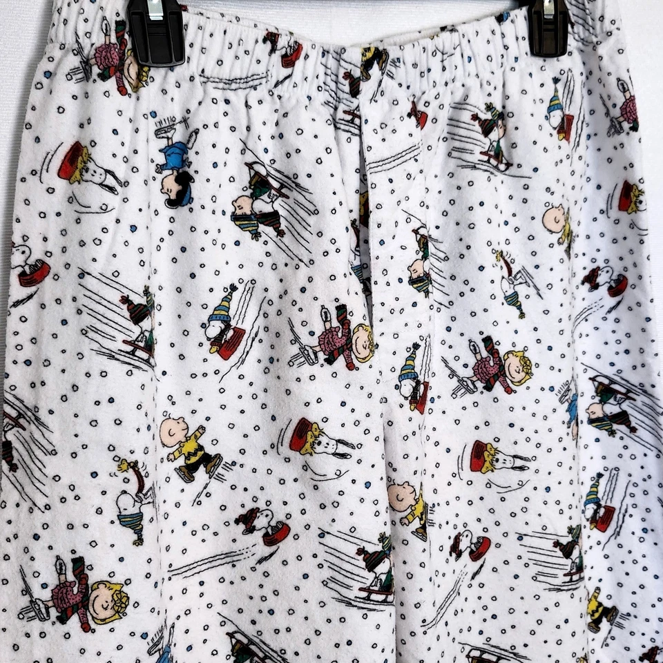 Pantalones de pijama Peanuts para hombre pequeños blancos Snoopy Charlie marrón ropa de dormir para salón Foto 3 de 4