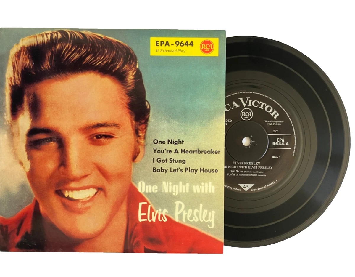 Elvis Presley Vinyl Record One Night With Elvis Presley 4 Track 7" EP 2001