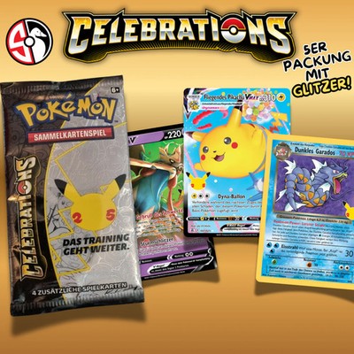 Pokémon Celebration   Kartenpaket (5 Karten)   Deutsch   inkl. 1 Hit-Karte