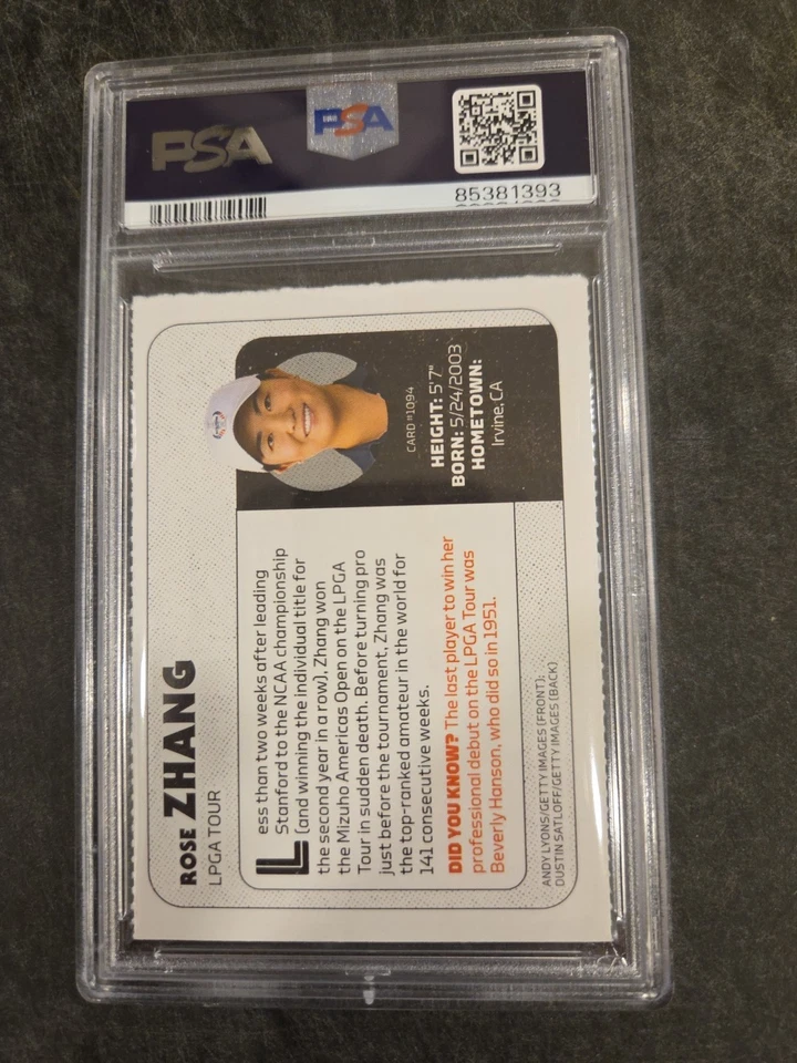 2023 Rose Zhang SI For Kids PSA 5  #1094 LPGA Tour, Stanford - Image 2 of 2