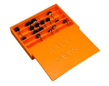 SCS Hobbies Ho Slot Car Axle & Wheel Set Case Afx Tyco TFX Viper Fray ORANGE