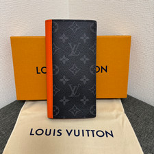 New Louis Vuitton Brazza Wallet M25846 Monogram Macassar Orange Long Mens