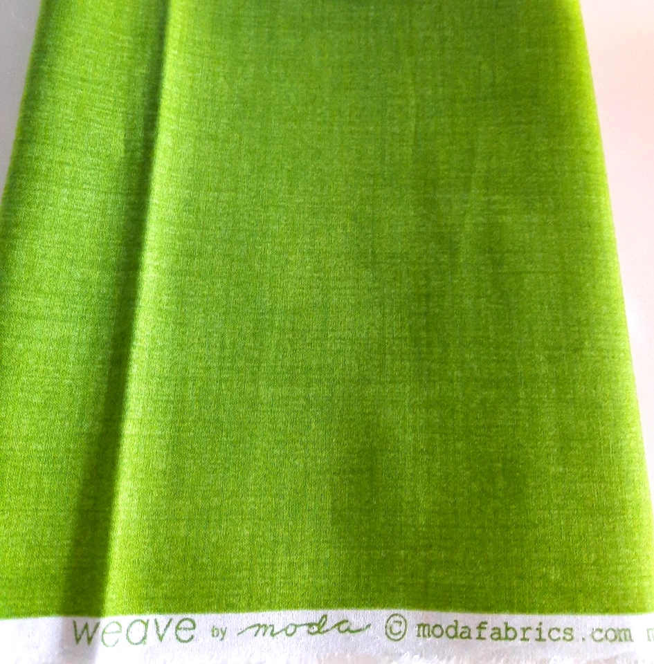41" x 44" 'Weave' #9898 Moda Fabrics Green 'Linen look' Cotton Fabric - Image 2 of 3