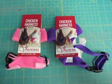 2 Original Valhoma Chicken Combo Harness with 6-Ft Leash Hot Pink/Purple XS New
