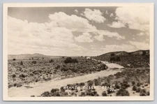 RPPC Nevada Desert Road Sagebrush Hills Kodak C1950 Postcard AJ14