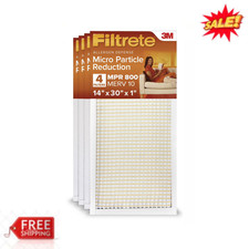 Filtrete 14x30x1 Air Filter MPR 800 MERV 10 HVAC Furnace Filters 2-4 Pack New