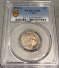 1913 S Type 1 Buffalo Nickel  PCGS AU 50  Sharp & Appealing Original Type