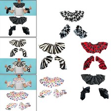 Halloween Costume Photography Prop Christmas Role Play Clown Collar Cuff Set