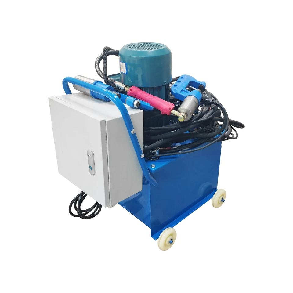 Remachadora hidráulica eléctrica de doble cabezal 220V 9,5 gal/36L capacidad de aceite Foto 4 de 4