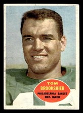 1960 TOPPS TOM BROOKSHIER 89 GOOD RC FOOTBALL PHILADELPHIA EAGLES