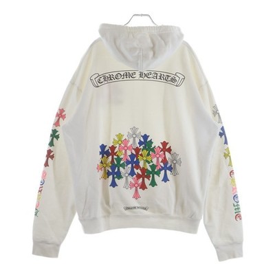 CHROME HEARTS Multicolor Cemetery Cross Pullover Parker White