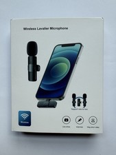 Wireless Lavalier Microphone Portable Audio Video Recording Mini Mic for iPhone.