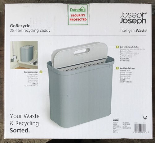 COLLECT ONLY: JOSEPH JOSEPH GO RECYCLE 28L RECYCLING SORTING BIN CADDY BNIB - Picture 6 of 8
