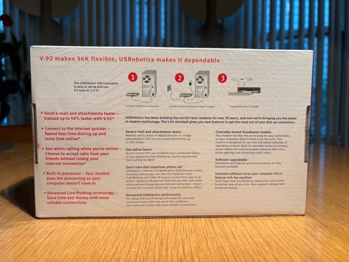 FACTORY SEALED US Robotics 56K Modem/ Fax/ USR5686E NOS - Picture 3 of 6