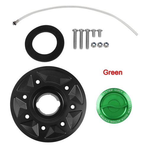 CNC Keyless Fuel Gas Tank Cap Cover For Kawasaki Ninja ZX6R/636 19-21 Ninja 250 - Picture 5 of 12