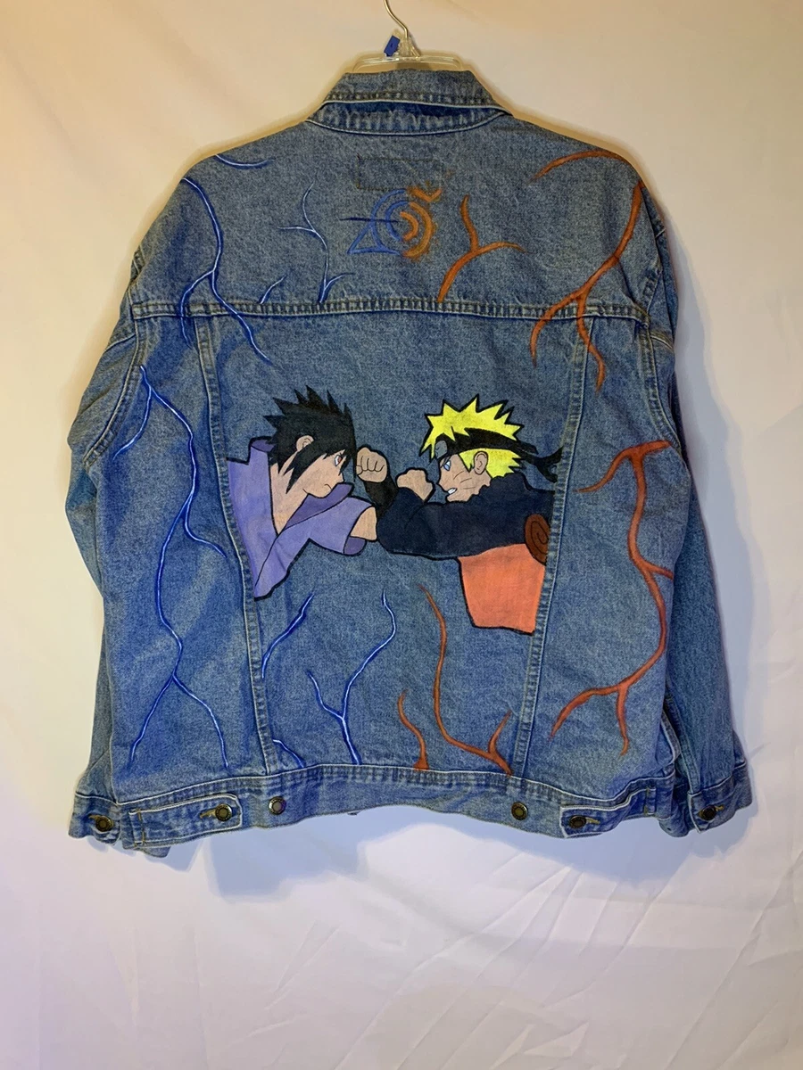 Custom naruto jean jacket Clearance