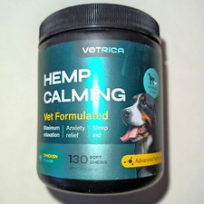 Calming Chews for Dogs Anxiety Relief Vetrica Chicken Flavor 130 Ct Exp 01/2026