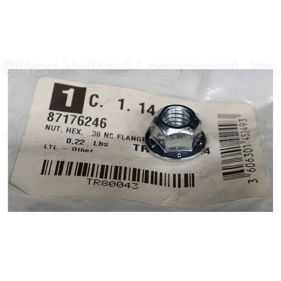 Kuhn Krause Hex .38 NC Flange Locking Nut Part # 87176246