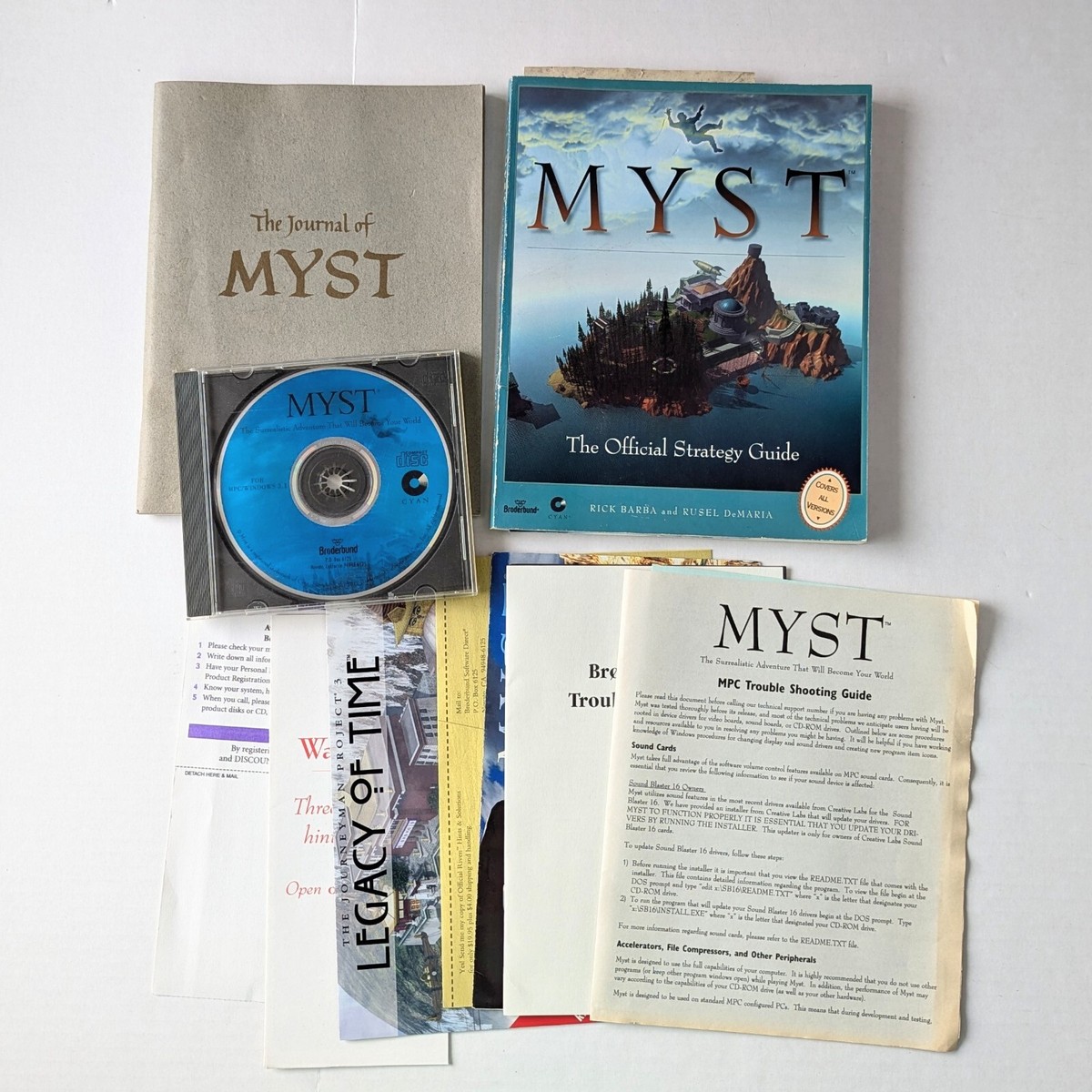 Myst & Riven Video Game Lot CD-ROM (Myst 1993 Win 3.1) Riven 1997 