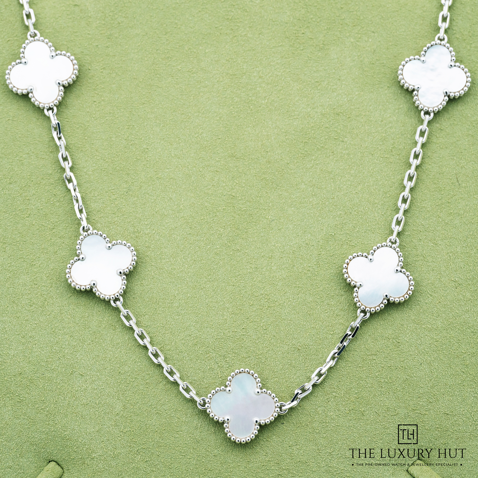 Van Cleef & Arpels Vintage Alhambra 18ct White Gold 10 Motifs Mother-Of-Pearl...
