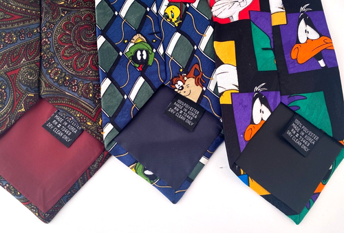 Vintage Looney Tunes Mania Neck Ties Taz Tweety Daffy Bugs Martian Lot Of 5 - Picture 6 of 9
