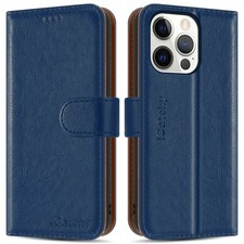 For iPhone 13 Max Pro Phone Case Leather Wallet Flip Folio Stand Cover
