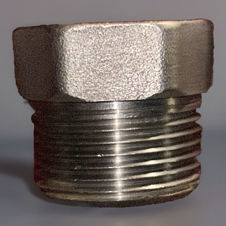 🔥 1" 150# Threaded (NPT) Hex Head Plug 304 Stainless Steel Fitting SS130641304 - Image 4 of 4